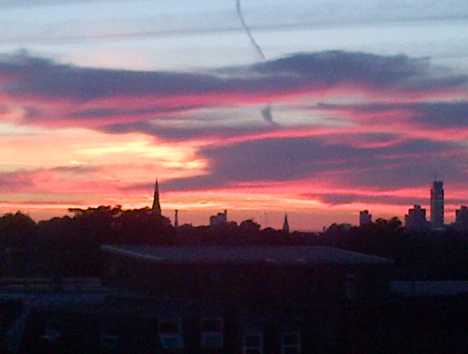 Hannah Barry chose the sky at dusk