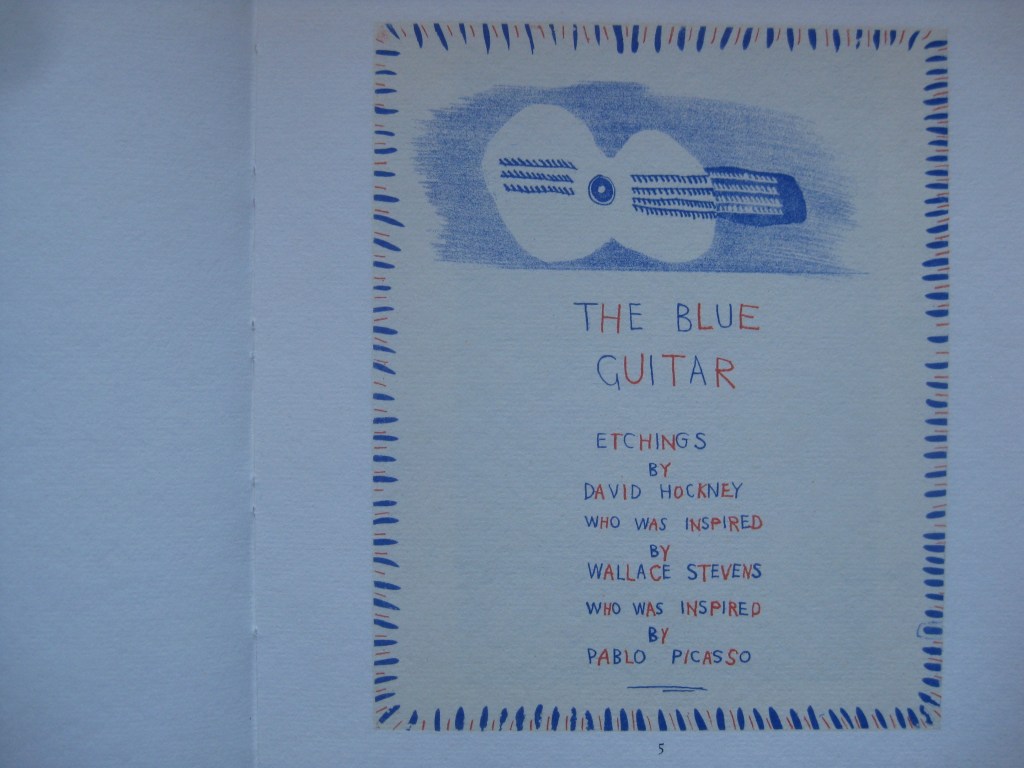 Michael Rosen chose David Hockney's illustrations for The Blue Guitar