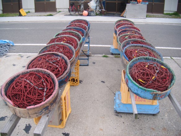 Jacky Lansley took this picture of fishing ropes on a small Japanese island.