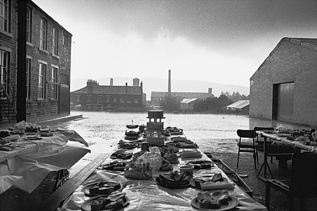 Jubilee Street Party, Elland, Yorkshire,1977 by Martin Parr, from Bad Weather