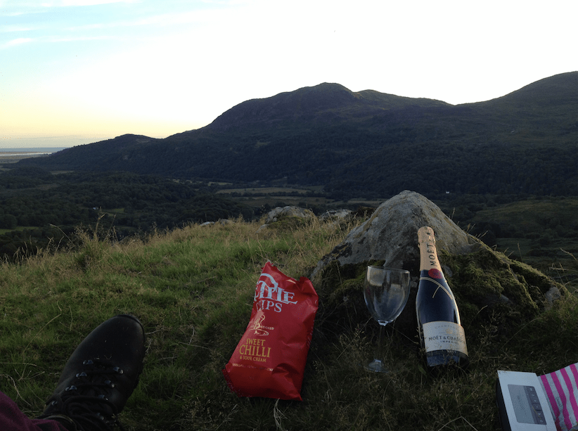 Daniel celebrated finishing the Steve Jobs movie soundtrack on his favourite Welsh mountain